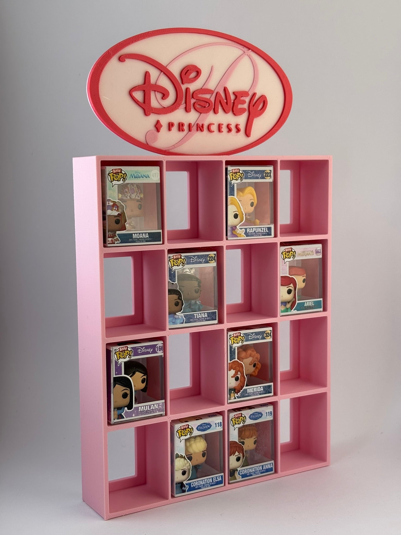 Expositor Estantería Display Princesas Disney | Para 16 Funko Bitty Pop | Decoración Infantil Coleccionista