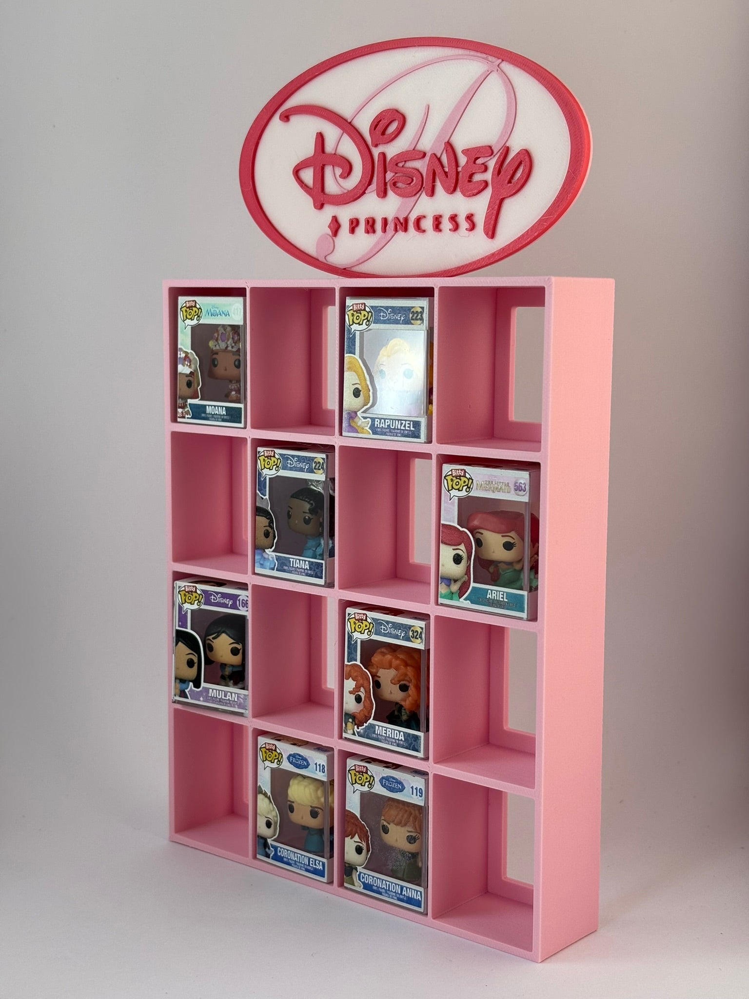 Expositor Estantería Display Princesas Disney | Para 16 Funko Bitty Pop | Decoración Infantil Coleccionista