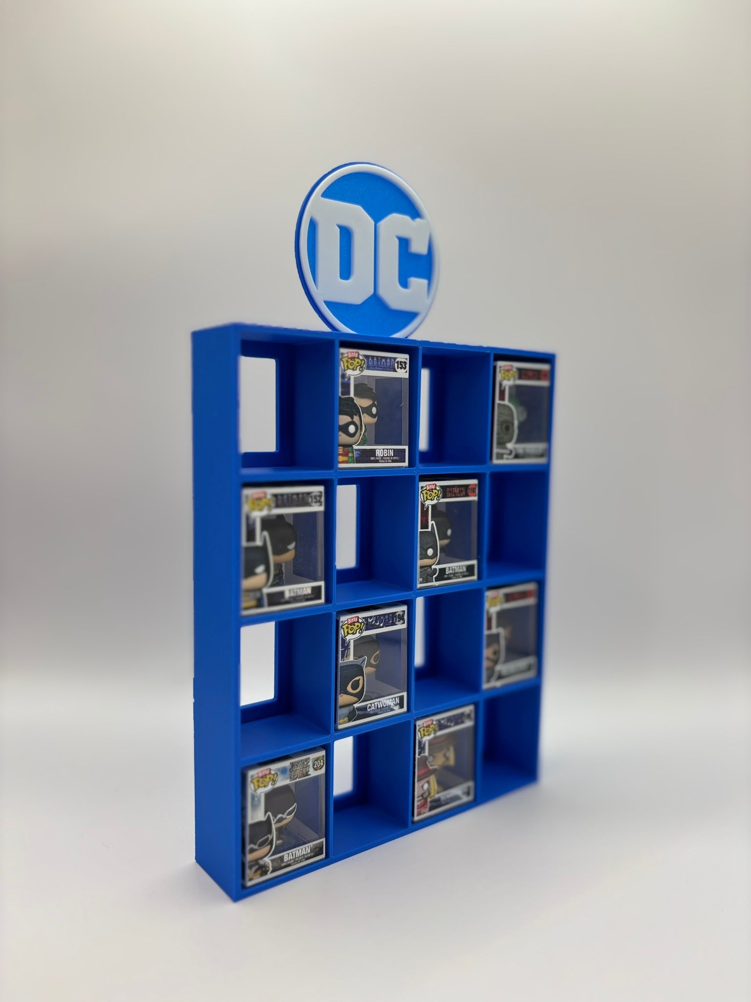Estantería / Display Bitty Pop – Logo DC Comics para 16 figuras