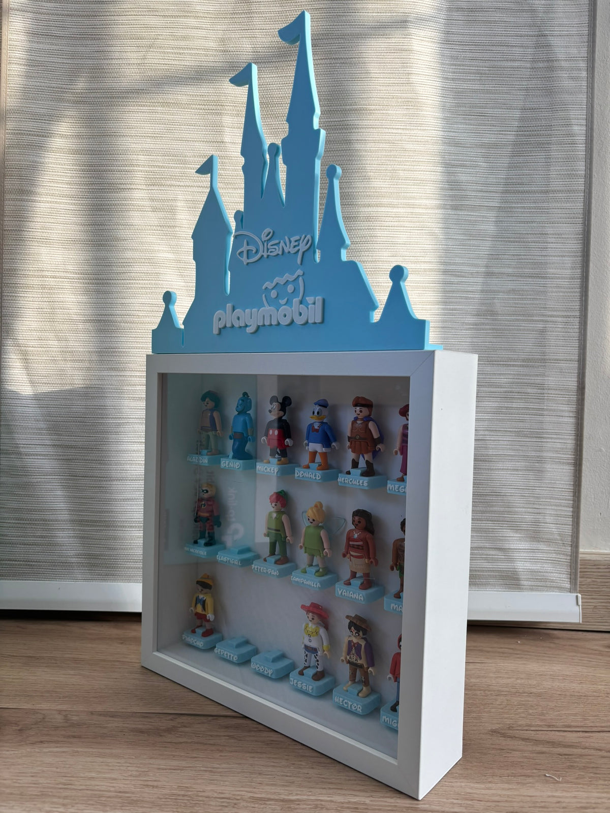 Expositor 3D para Playmobil Disney Kinder Modelo Castillo (Marco Ikea Sannahed 25x25)