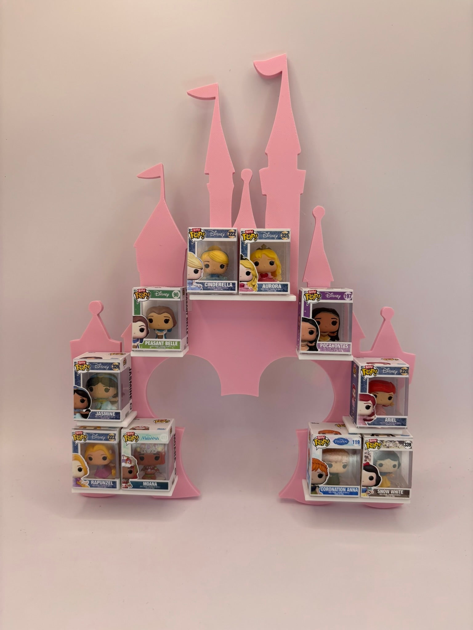 Expositor|Estanteria Pared Bitty Pop Castillo Princesas con silueta (10 figuras)