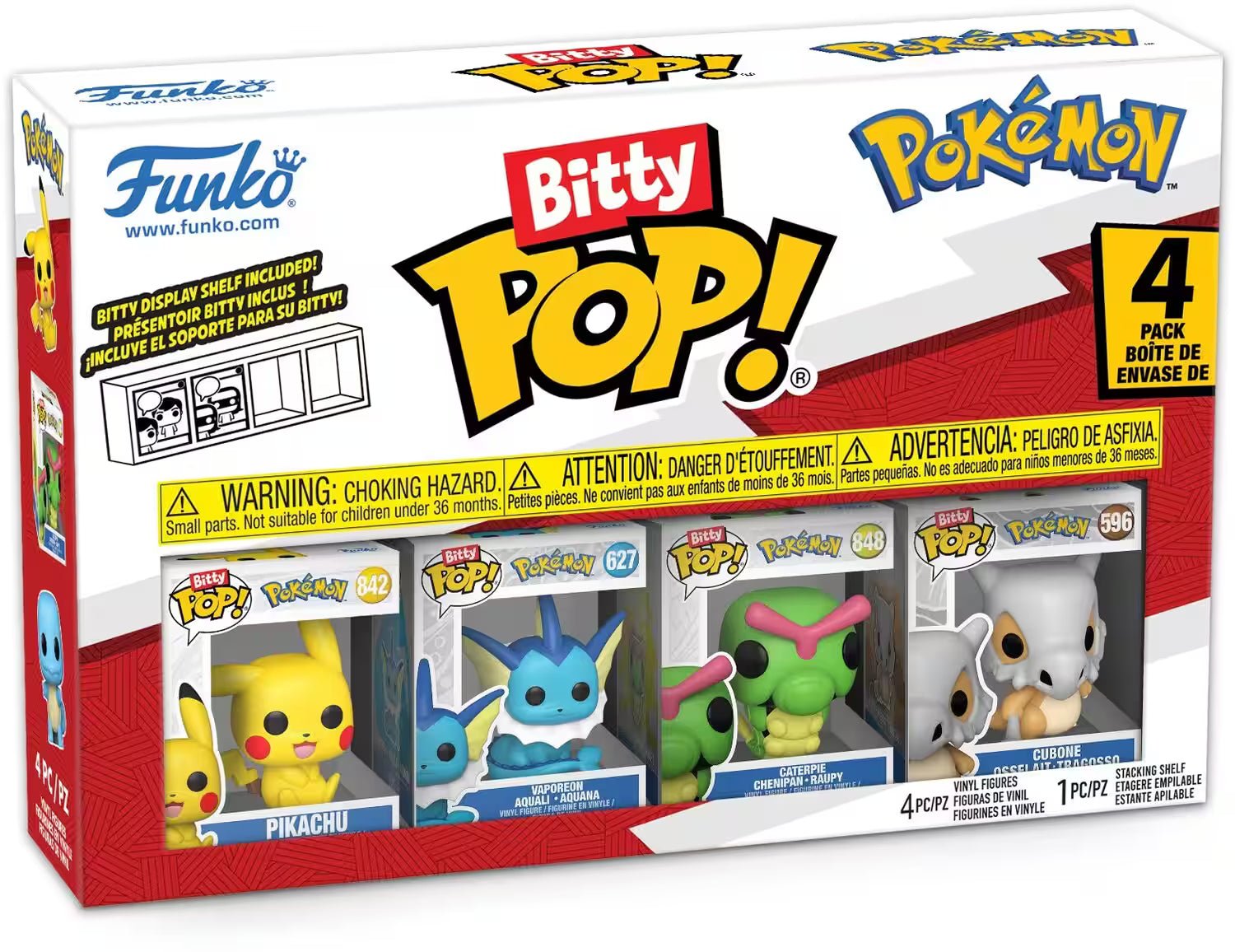 Blister 4 figuras Bitty POP Pokemon Pikachu - Zascalo.com