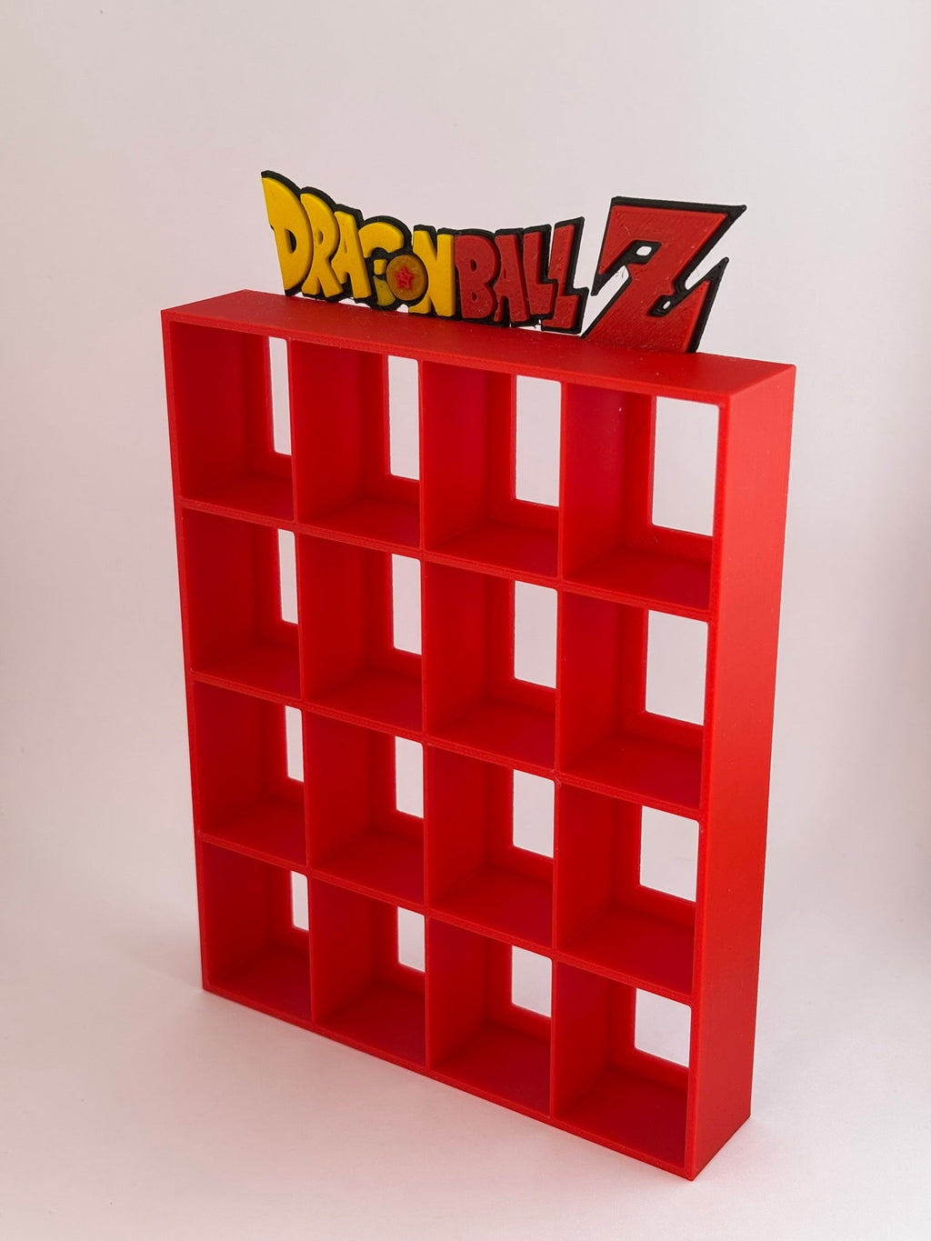 Estantería Dragon Ball para Funko Bitty Pop | Soporte Rojo con Kanji de Goku en 3D | Exhibidor 16 Mini Funkos Anime - Zascalo.com