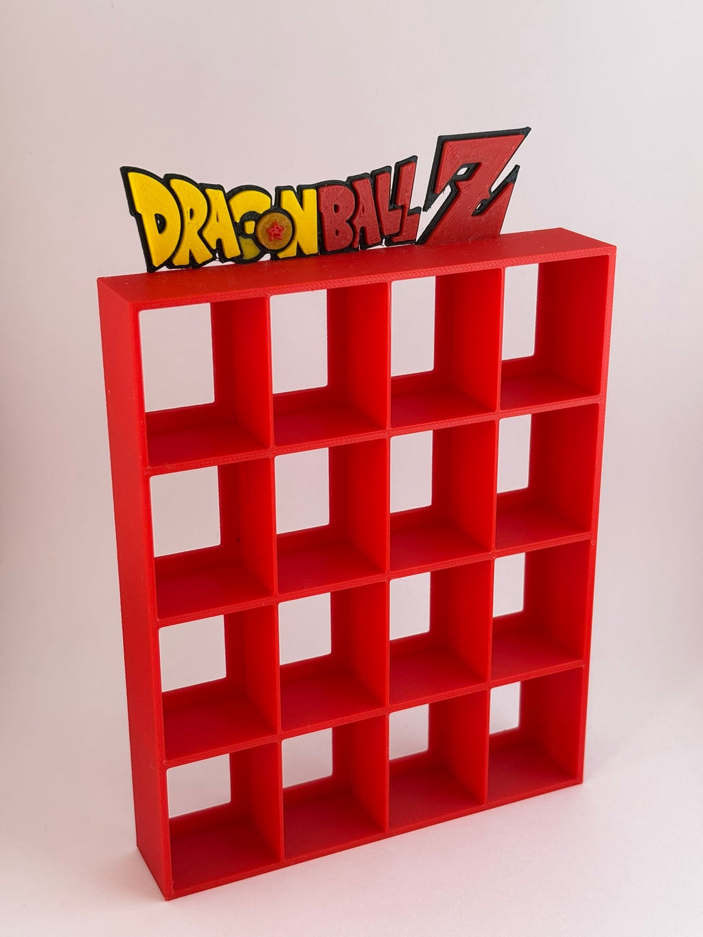 Estantería Dragon Ball para Funko Bitty Pop | Soporte Rojo con Kanji de Goku en 3D | Exhibidor 16 Mini Funkos Anime - Zascalo.com