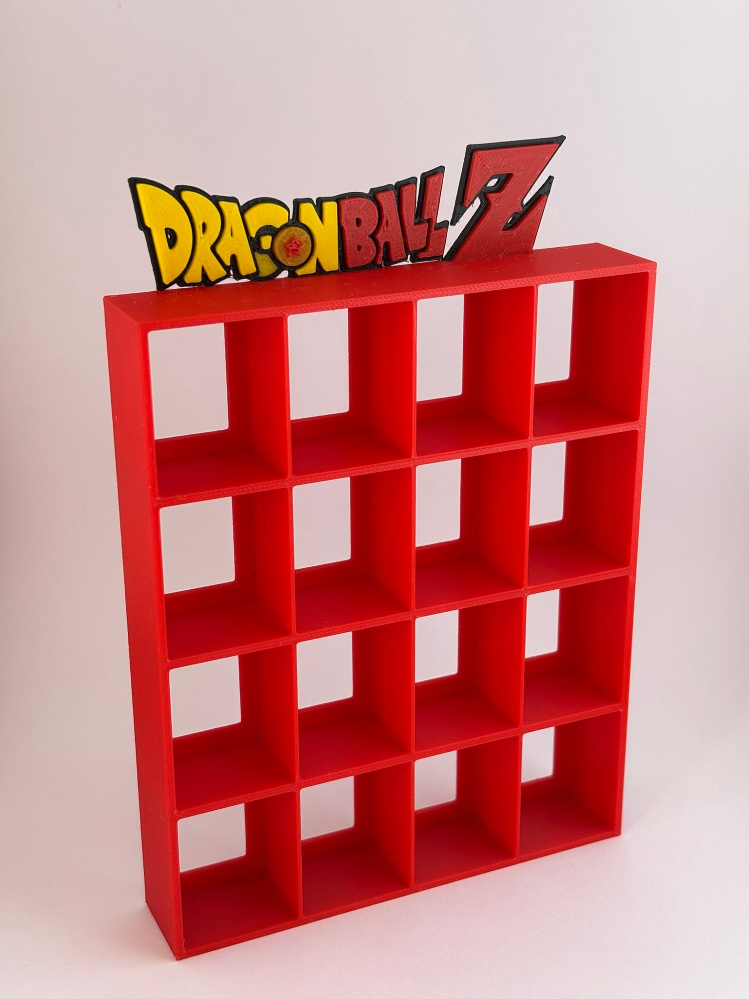 Estantería Dragon Ball para Funko Bitty Pop | Soporte Rojo con Kanji de Goku en 3D | Exhibidor 16 Mini Funkos Anime - Zascalo.com