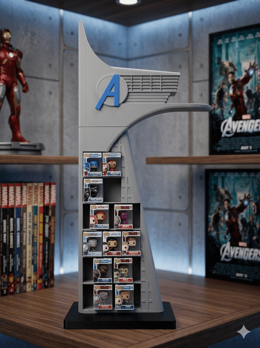 Expositor Bitty Pop Marvel Torre Avengers - Zascalo.com
