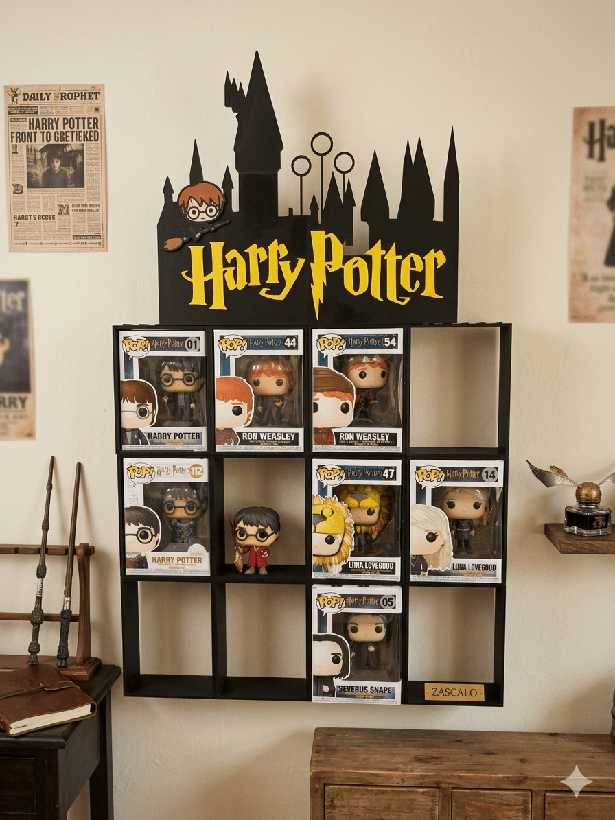 Expositor Funko Pop Harry Potter (12 Figuras) Modular – Estantería 82 cm Coleccionista - Zascalo.com