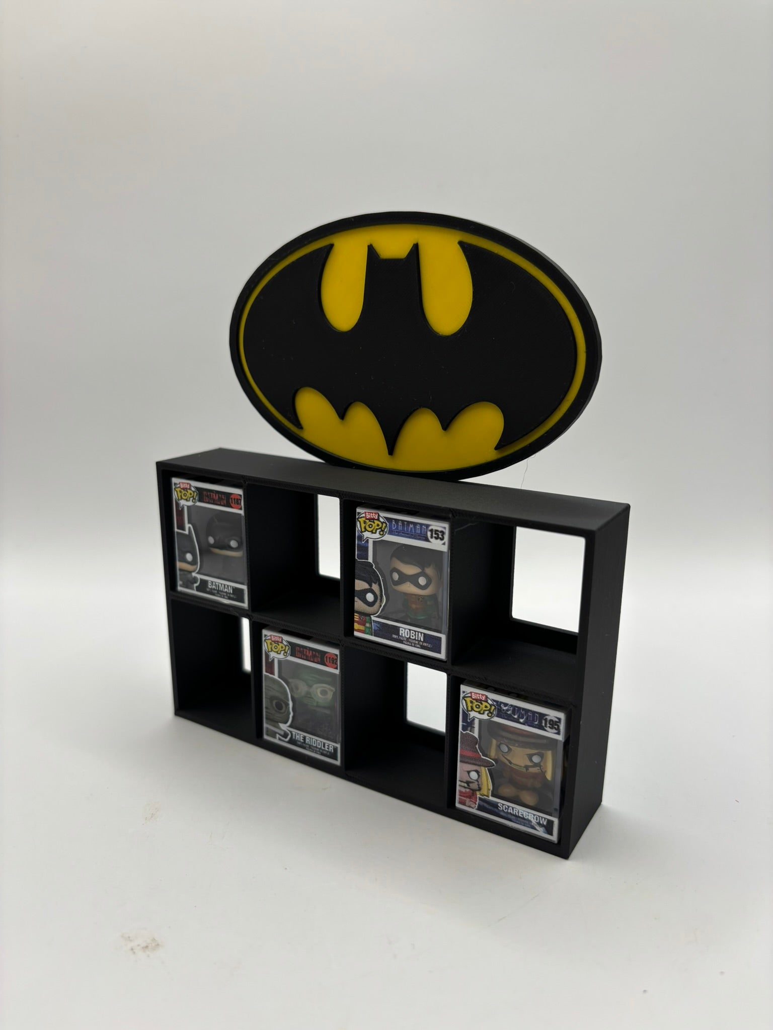 Expositor Modular para Figuras Funko Bitty Pop o Minicoleccionables - Temática Batman (8 Espacios) - Zascalo.com