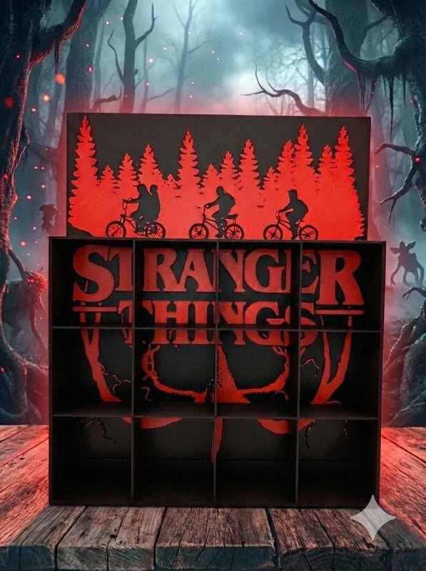 Expositor para Kinder Joy – Diseño inspirado en Stranger Things – Capacidad 12 huecos - Zascalo.com