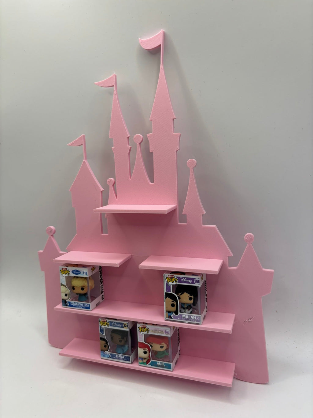 Expositor|Estanteria Pared Bitty Pop Castillo Princesas rosa (16 figuras) - Zascalo.com
