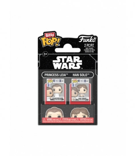 Funko Bitty POP! 2-Pack Princess Leia and Han Solo - Star Wars Funko Bitty POP! 2-Pack Princess Leia and Han Solo - Star Wars