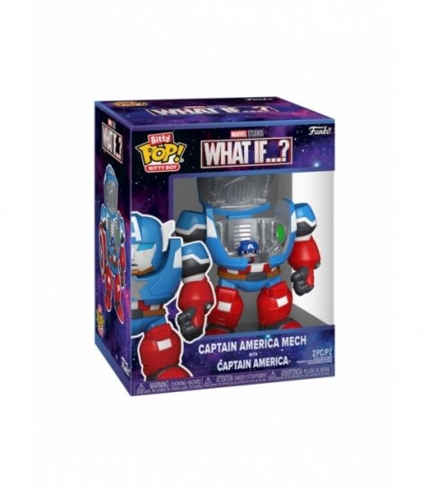 Funko Bitty POP! Bots Captain America Mech with Captain America - Marvel Funko Bitty POP! Bots Captain America Mech with Captain America - Marvel - Zascalo.com