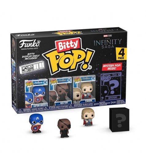 Funko Bitty POP Capt. America 4PK - Marvel Funko Bitty POP Capt. America 4PK - Marvel - Zascalo.com