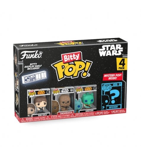 Funko Bitty POP Han Solo 4 figuras - Star Wars Funko Bitty POP Han Solo 4 figuras - Star Wars - Zascalo.com