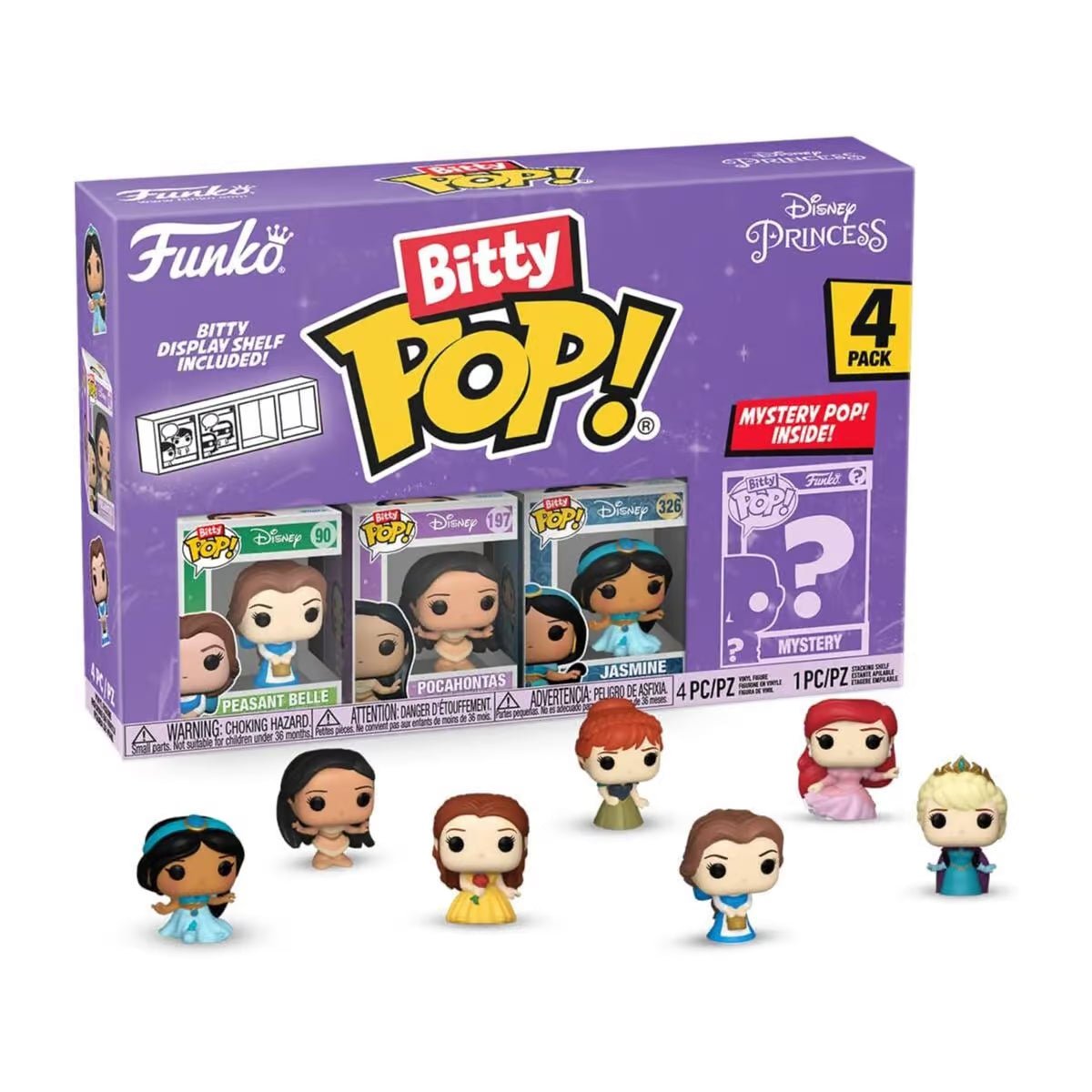 Funko Bitty POP Princesas - Bella 4 figuras - Disney - Zascalo.com