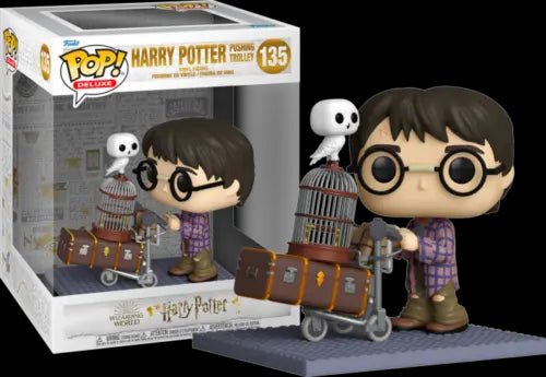 Funko POP! Deluxe: 135 HP Anniversary - Harry Pushing Trolley - Harry Potter - Zascalo.com