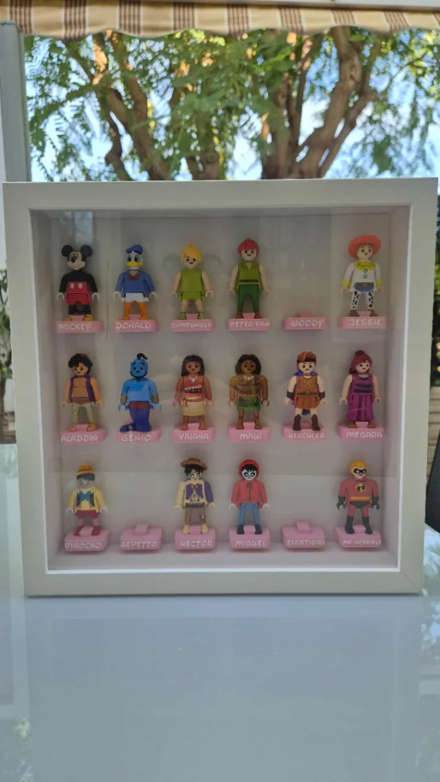 Expositor 3D para Playmobil Disney Kinder (Marco Ikea Sannahed 25x25)