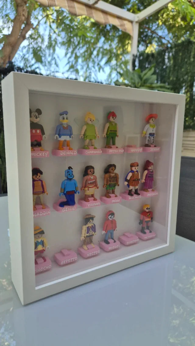 Expositor 3D para Playmobil Disney Kinder (Marco Ikea Sannahed 25x25)