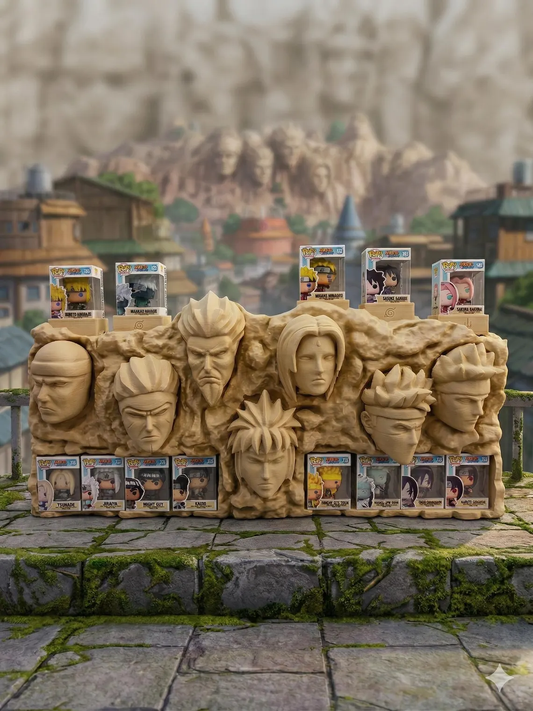 Expositor Funko Bitty Pop Naruto - Muro de los Hokages (13 Figuras)