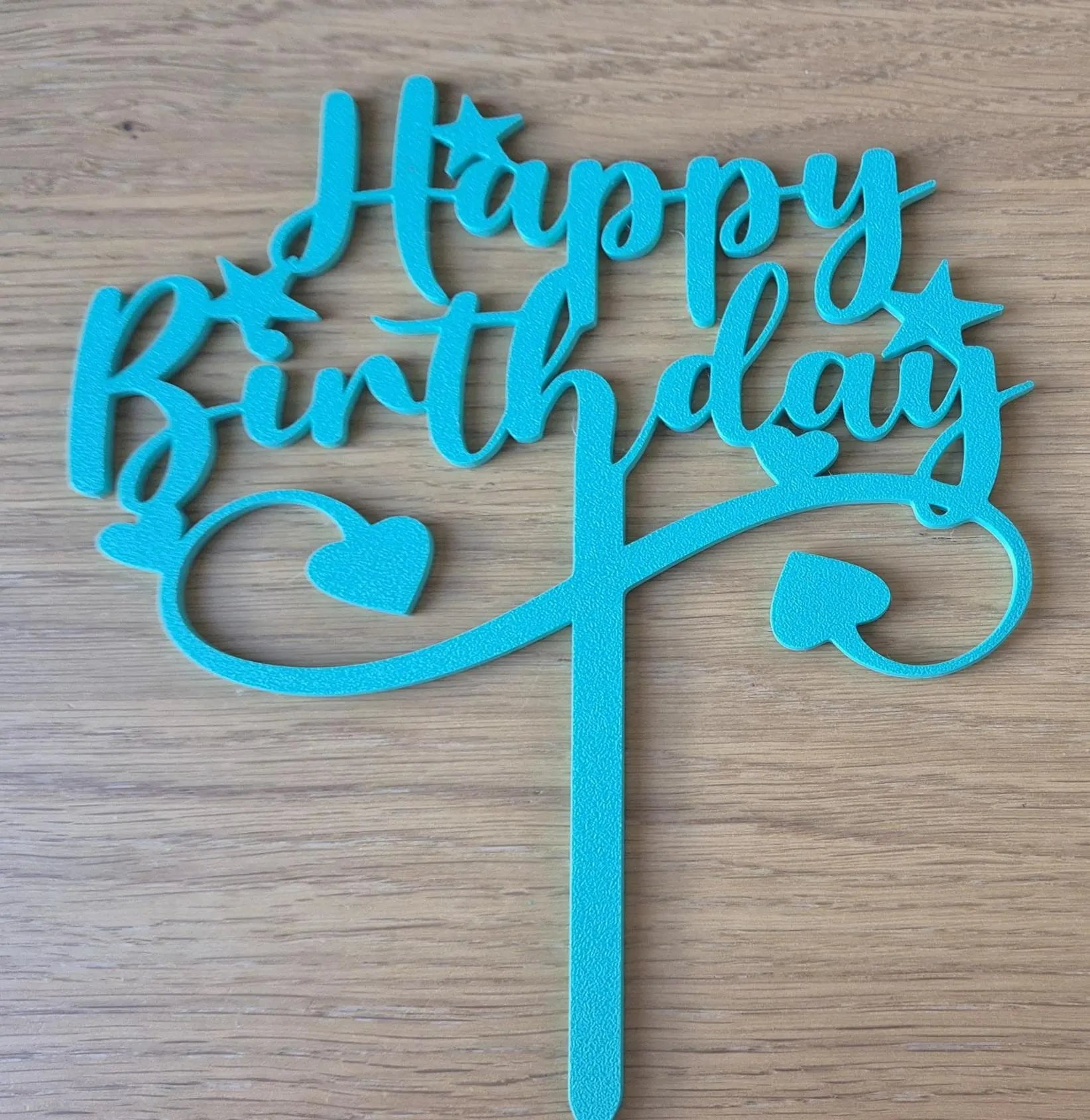 Cake topper - Decoración para tarta Happy birthday | Adorno para tarta Happy Birthday - Zascalo.com