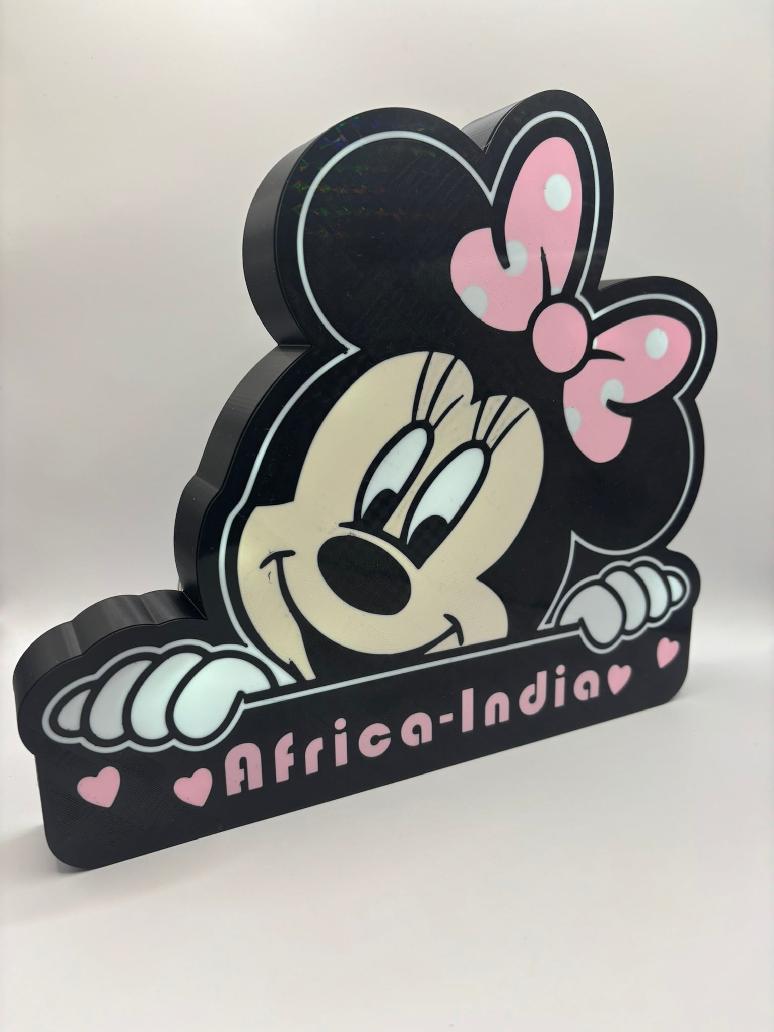 Lightbox Minnie personalizable – Decoración infantil impresa en 3D - Zascalo.com