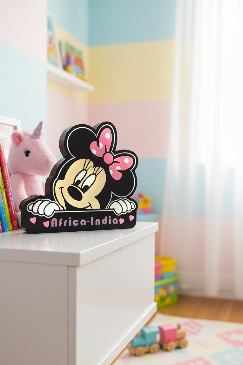 Lightbox Minnie personalizable – Decoración infantil impresa en 3D - Zascalo.com