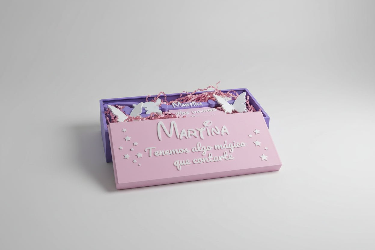 Pack llave + caja personalizada sorpresa | Regalo anuncio viaje o sorpresa | Nombre y mensaje totalmente personalizable - Zascalo.com