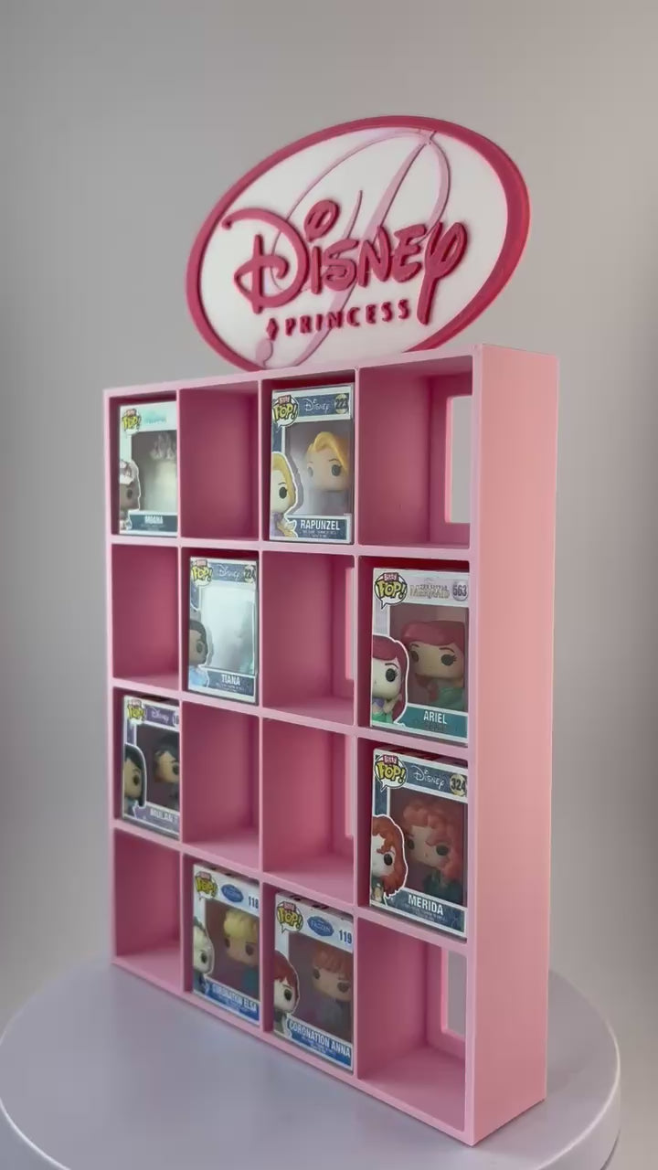 Expositor Estantería Display Princesas Disney | Para 16 Funko Bitty Pop | Decoración Infantil Coleccionista