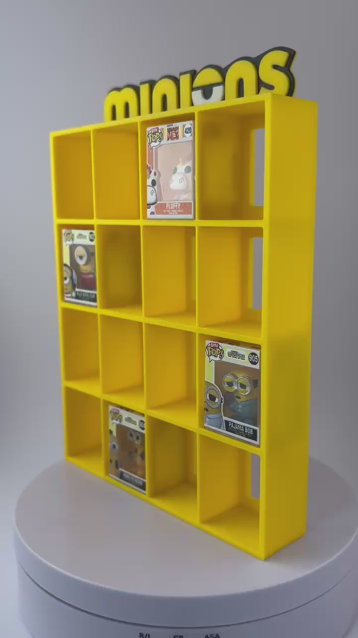 Minions Shelf for Funko Bitty Pop | 3D Printed Display for Mini Funko Pop | Decorative Collectible Organizer