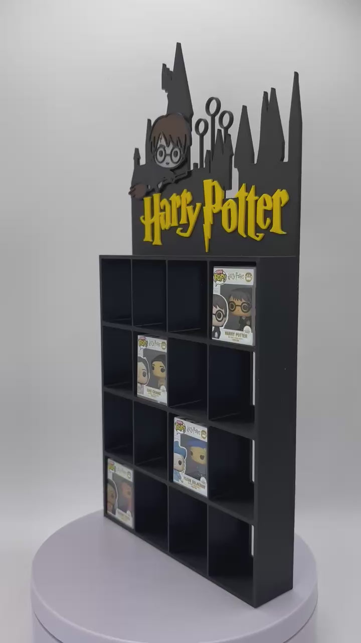 Présentoir Harry Potter avec balai | Présentoir Bitty Pop pour 16 figurines | Collection Funko