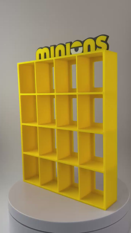 Expositor Minions Bitty Pop | Expositor Impresión 3D para Mini Funkos | Organizador Decorativo de Colección