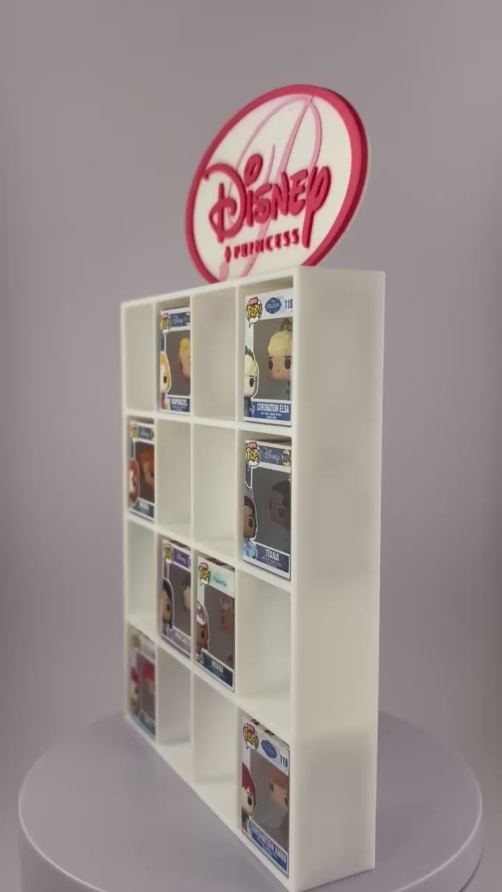 Étagère de présentation Princesses Disney | Pour 16 figurines Funko Pop | Décoration pour collectionneurs