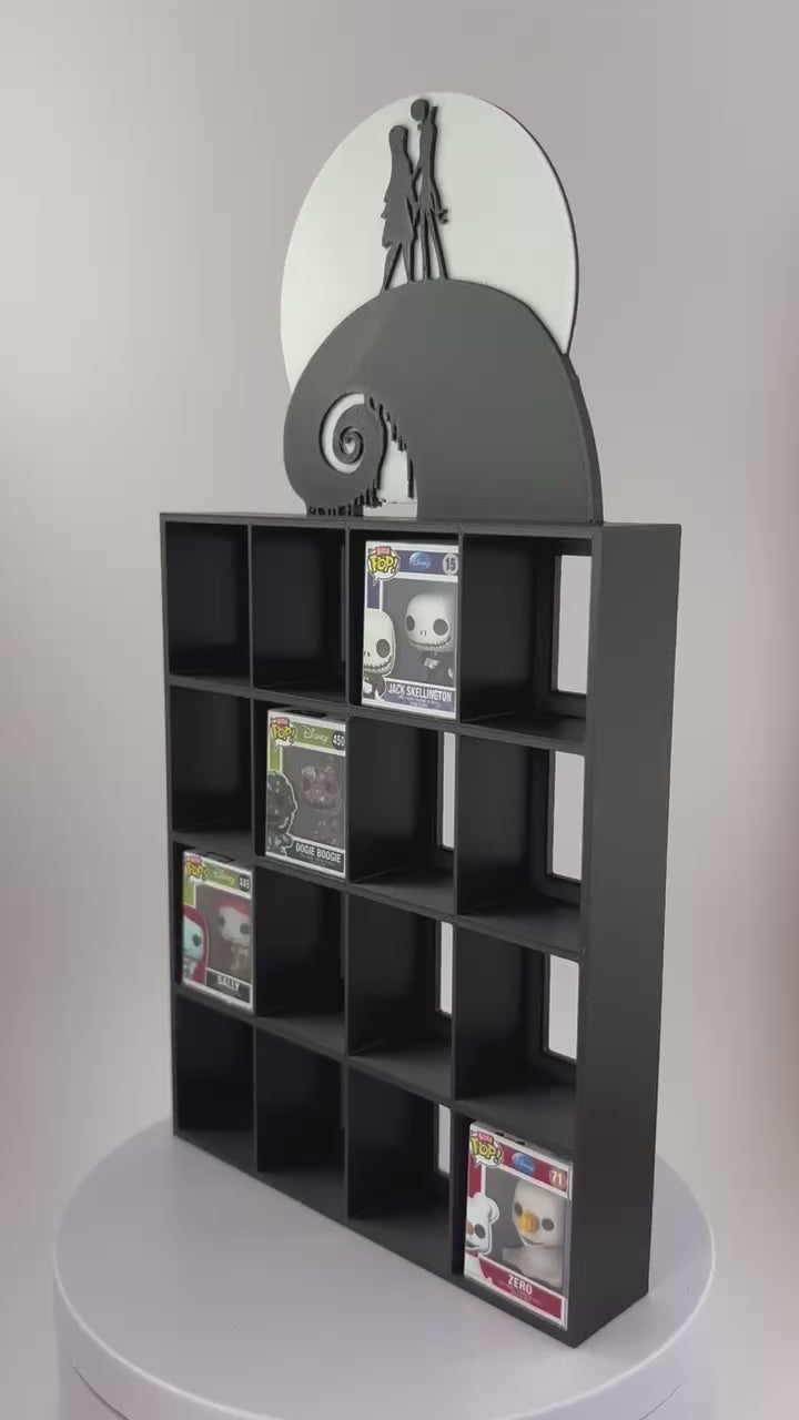 Nightmare Before Christmas Display Shelf | Jack and Sally Display Stand for Bitty Pop