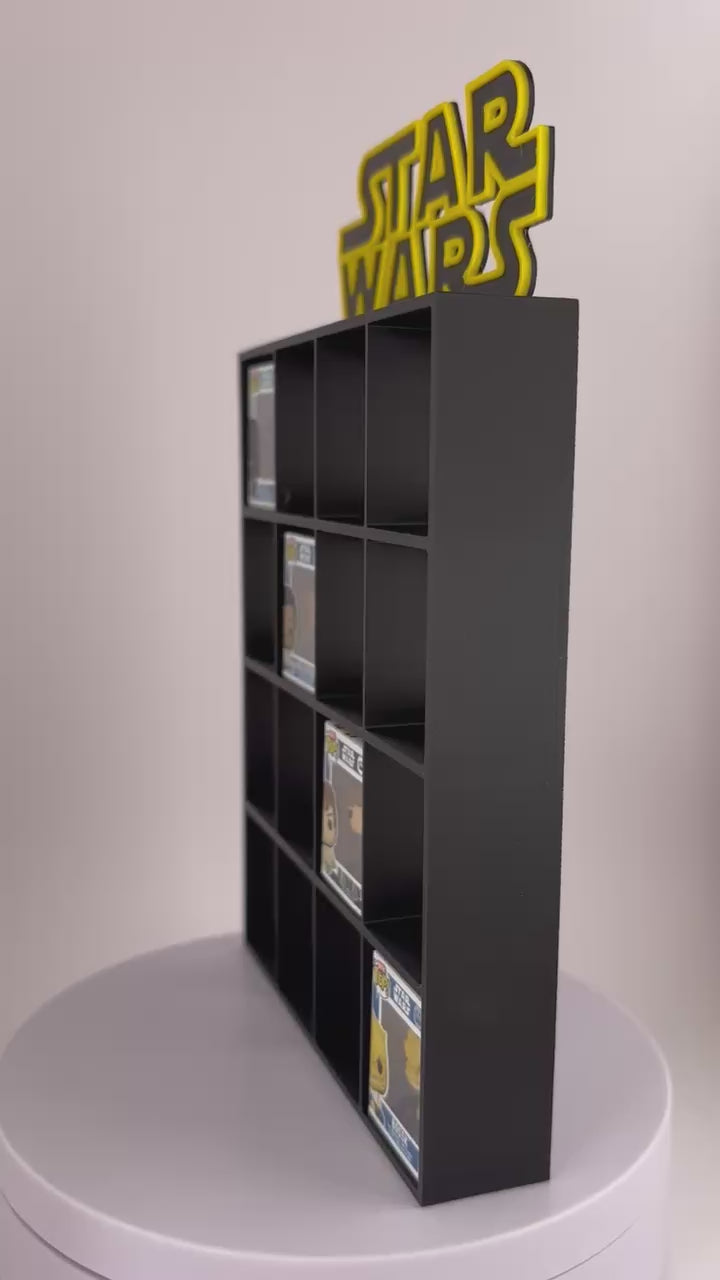 Expositor Estantería Display Star Wars | Para 16 Funko Bitty Pop | Decoración Galáctica para Fans